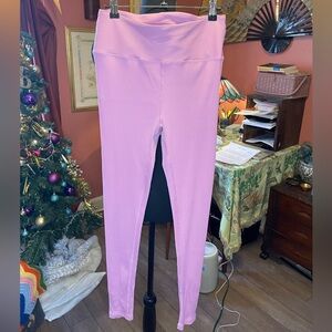 Year of Ours pink ribbed athletic leggings XL. Excellent condition. Size $120.